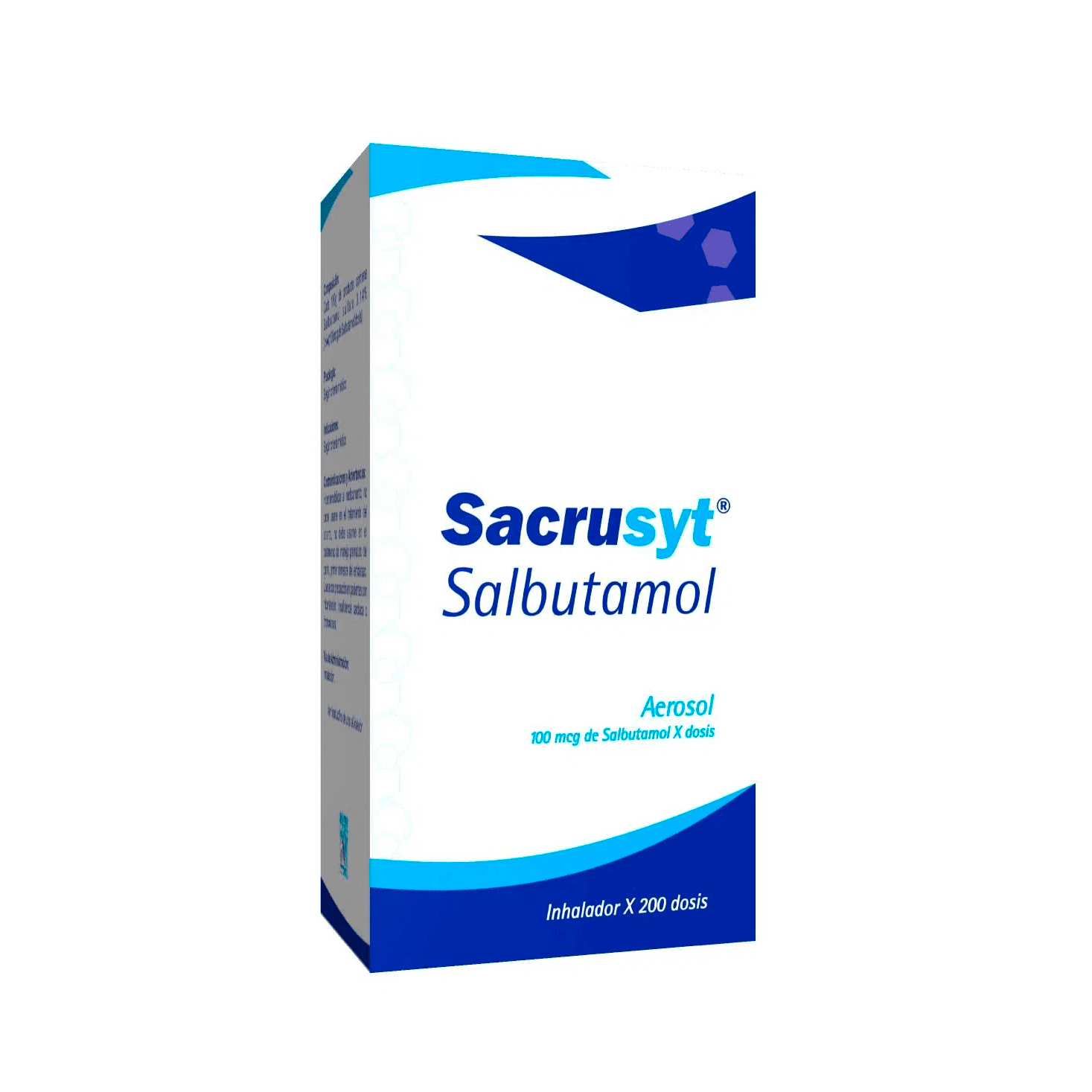 SACRUSYT(SALBUTAMOL) 100 MCG/ DOSIS- INHALADOR 200 DOSIS -(BCN)