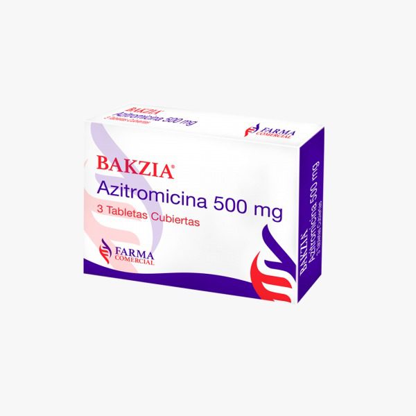 AZITROMICINA 500 (BAKZIA) X 3 TBS (FARMA COMERCIAL)