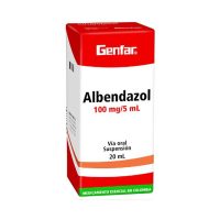 ALBENDAZOL 100MG/5ML ORAL X 20 ML (GENFAR)