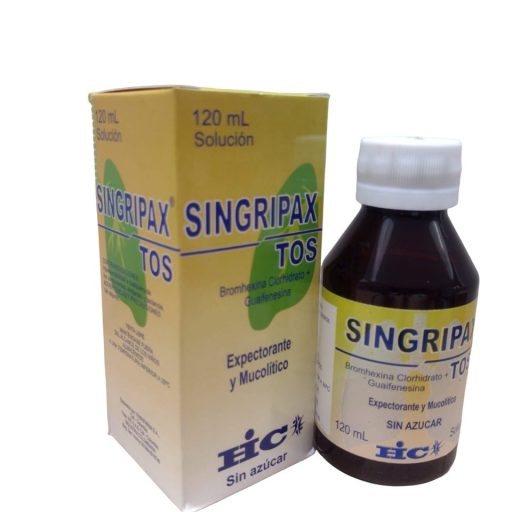 SINGRIPAX TOS(BROMHEXINA/GUAYACOLATO) X 120 ML