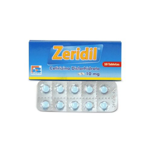 ZERIDIL (CETIRIZINA) 10 MG X 10 TAB -- BIOQUIFAR