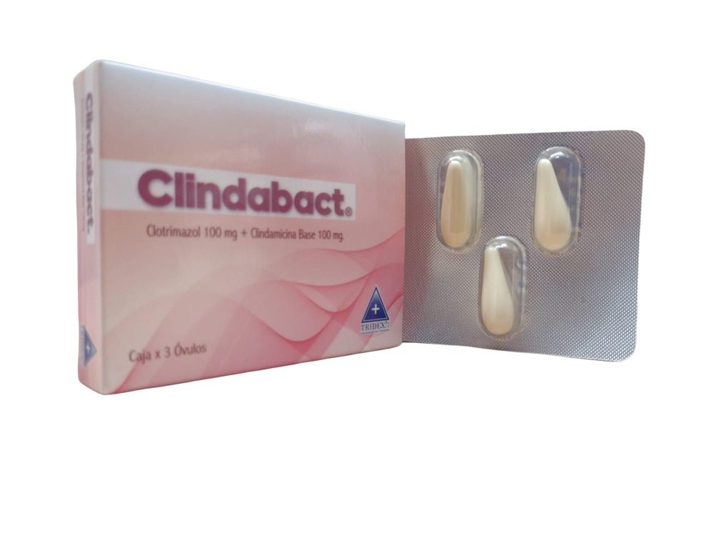 CLINDAMICINA+CLOTRIMAZOL X 3 OVULOS(CLINDABACT)
