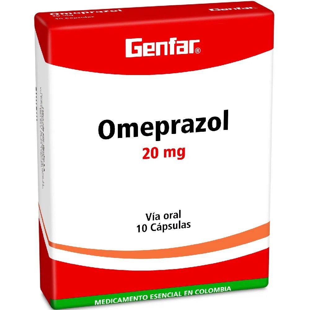 OMEPRAZOL 20 MG- CAJA  X 10 CAPSULAS - GENFAR