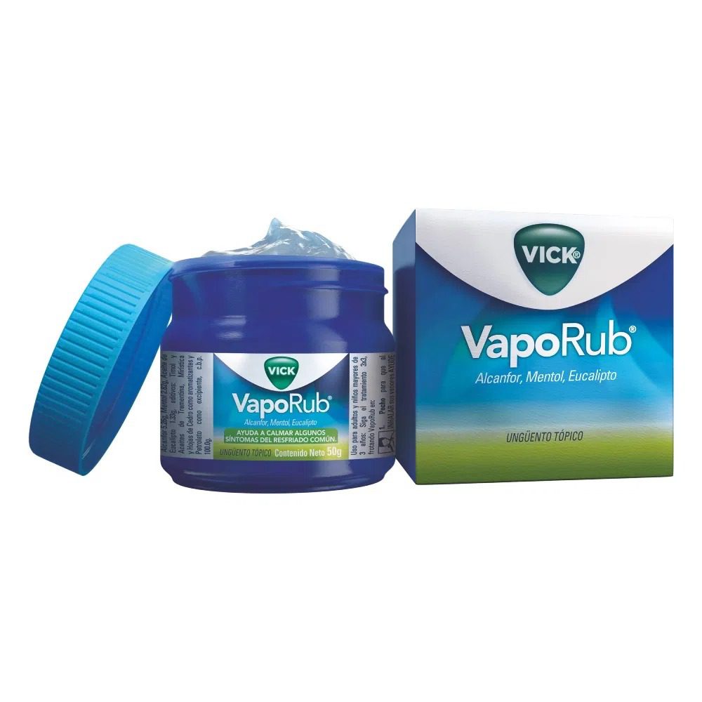 VICK VAPORUB (ALCANFOR+MENTOL+EUCALIPTO) UNGUENTO POTE X 50 GR (P&G)