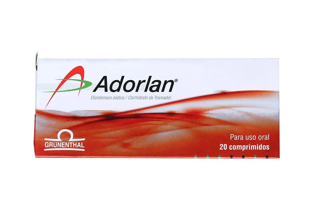 ADORLAN 25MG (DICLOFENACO + TRAMADOL ) X 20 TAB