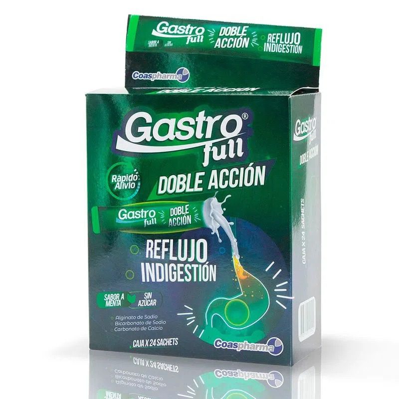 GASTROFULL DOBLE ACCION- MENTA -CAJA X 24 SACHETS 10ML-COASPHARMA