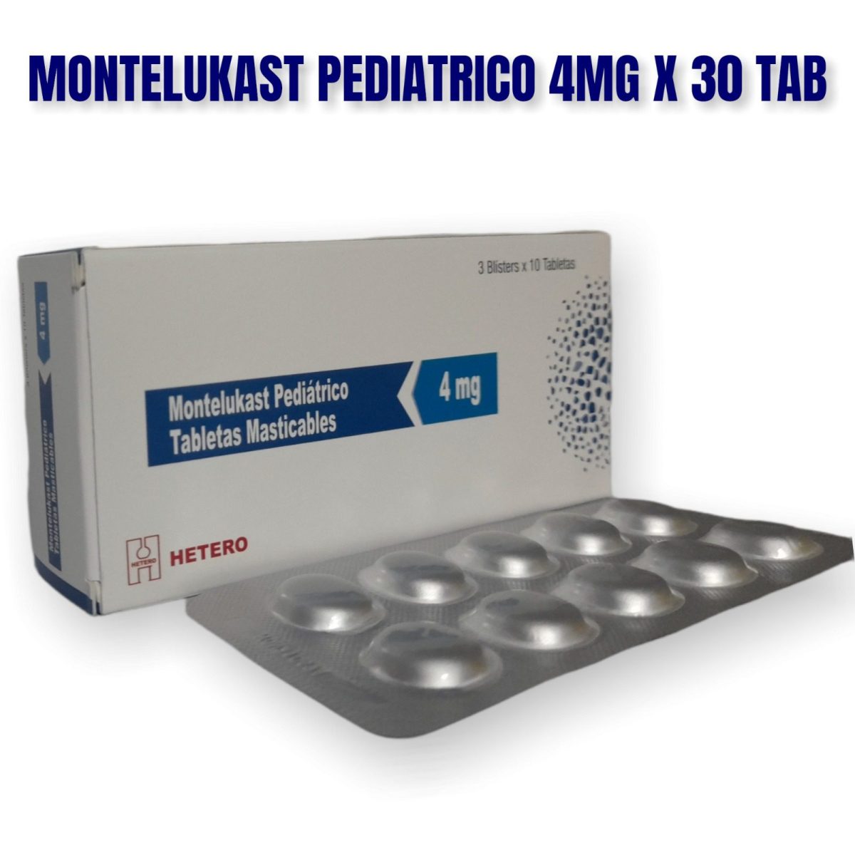 MONTELUKAST PEDIAT 4MG X 10 TAB MASTI--HERERO