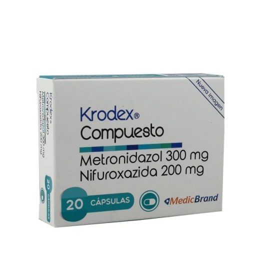 KRODEX F COMP (METRONID/NIFUROXAZID)600MG/200MG  X 20 CAP--MEDICBRAND
