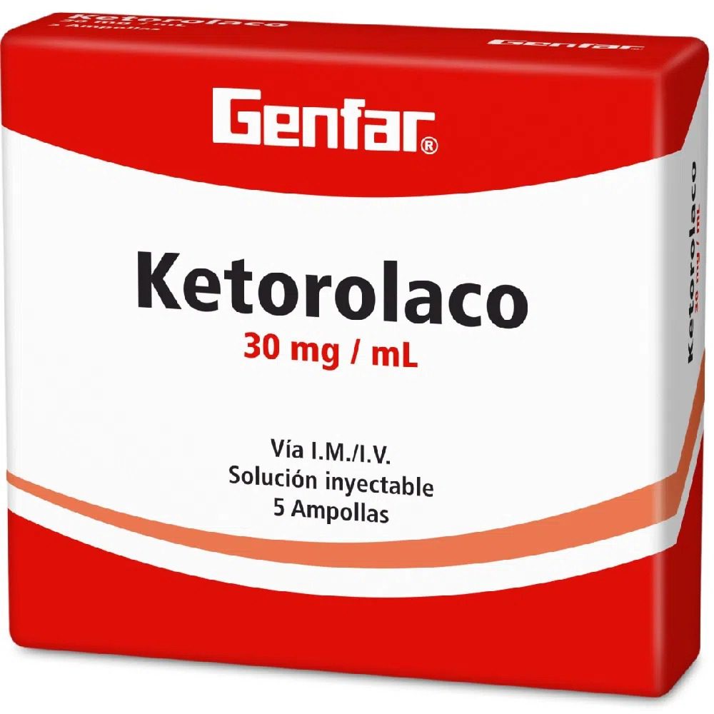 KETOROLACO 30 MG X 5 AMP (GENFAR)