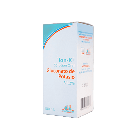 ION-K 31.2% (GLUCONATO DE POTASIO) X 180 ML --F.V. 12-2025  ANGLOPHAR
