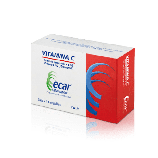 VITAMINA C  500/5ML  CJA  X 10 AMPOLLA (ECAR)