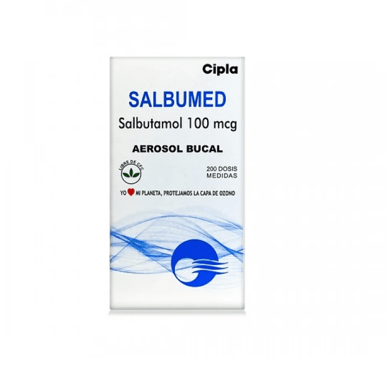 SALBUMED 100 MCG (SALBUTAMOL) INHALADOR X 200 DOSIS (CIPLA)