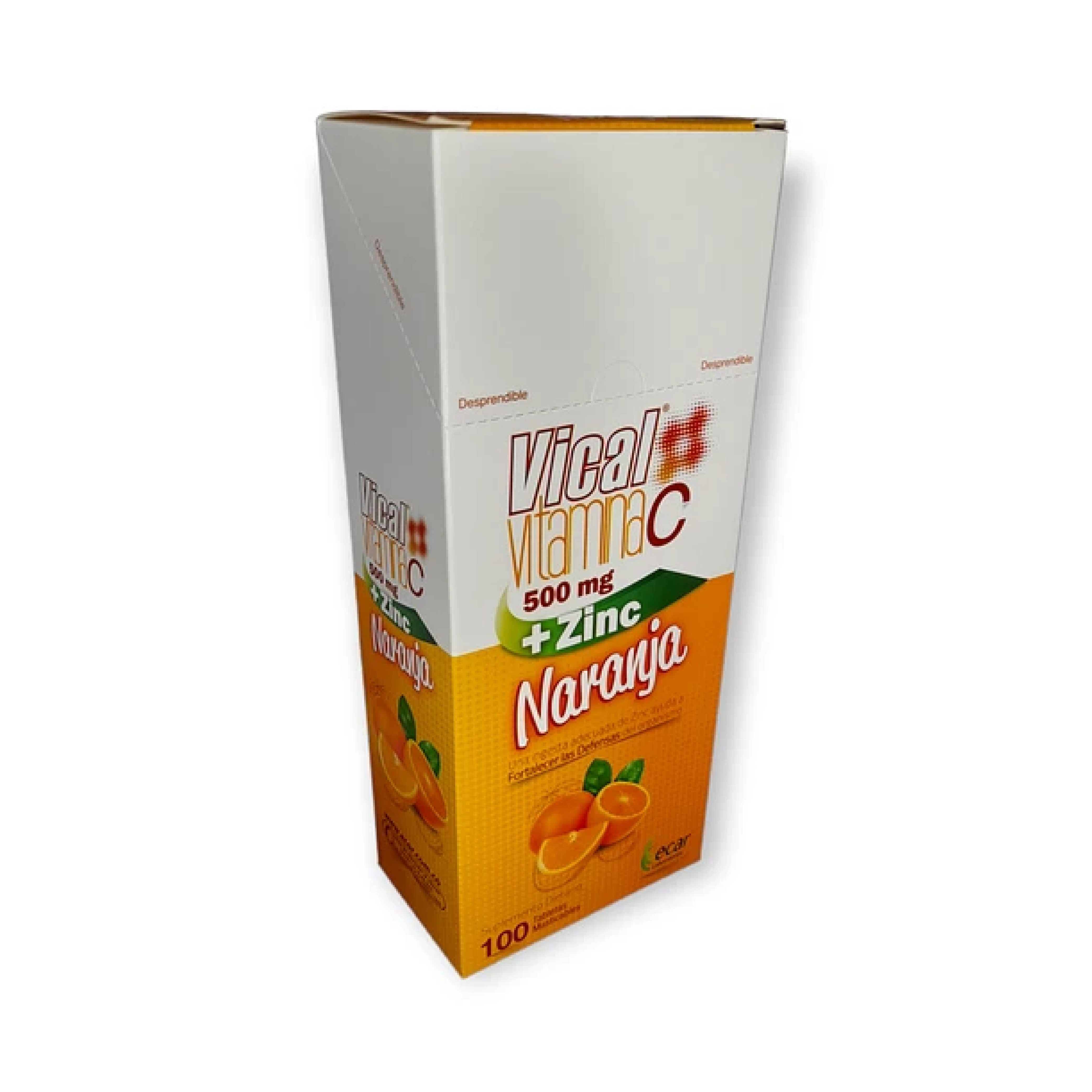 VITAMINA C 500 MG + ZINC NARANJA  X 100 TBS (ECAR)