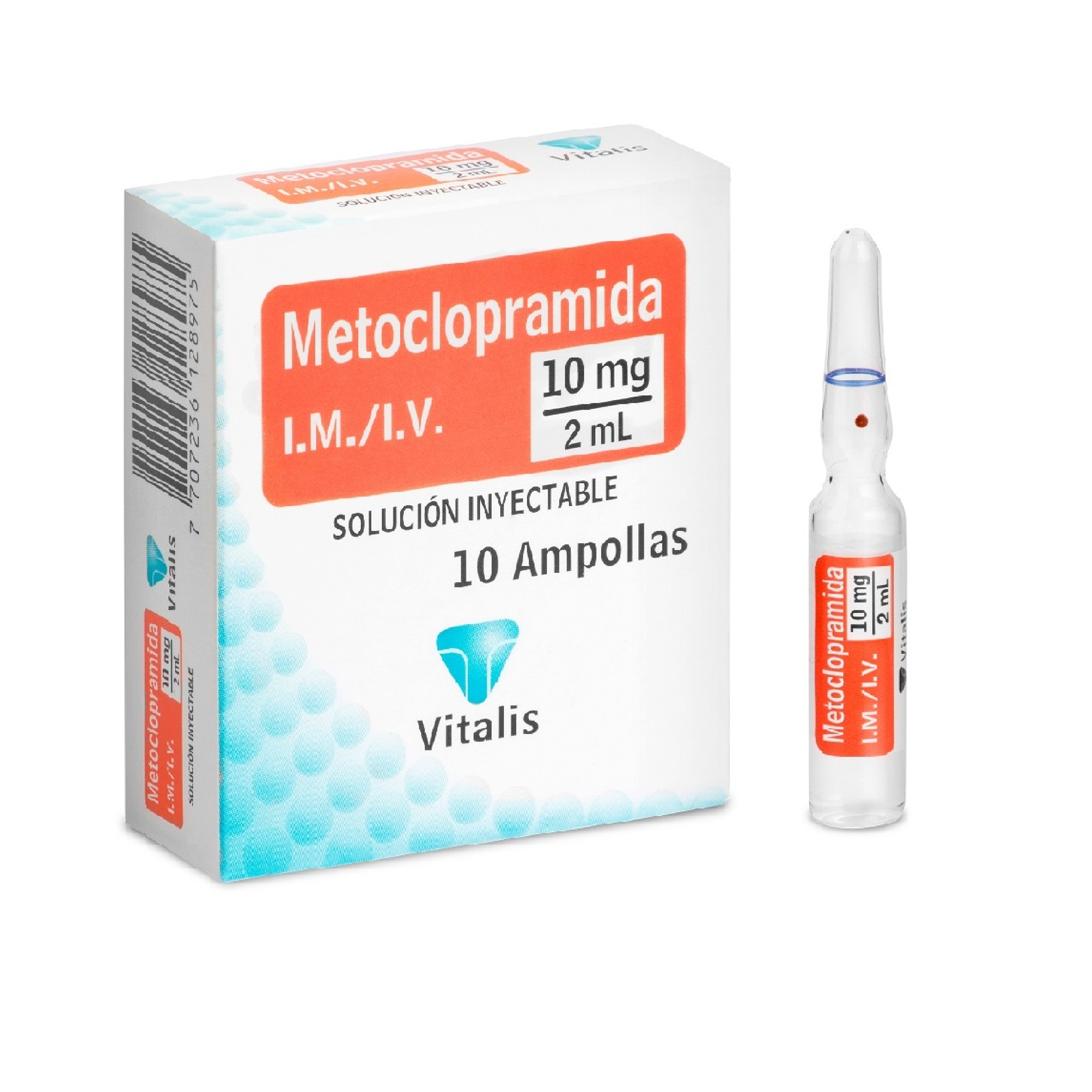 METOCLOPRAMIDA I.M/I.V 10MG/2ML X 10 AMP -- VITALIS
