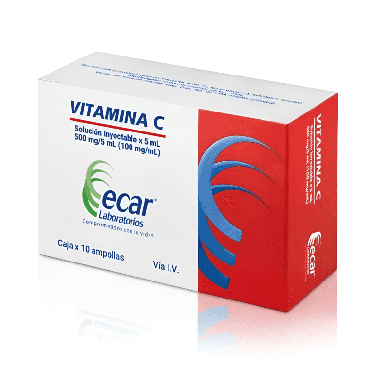 VITAMINA C INYECTABLE 500/5ML X 10 AMPOLLA(ECAR)
